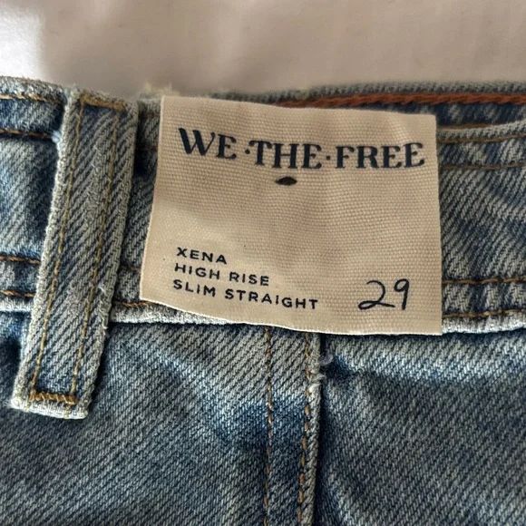 We The Free Light Blue Straight Jeans - Picture 3 of 7